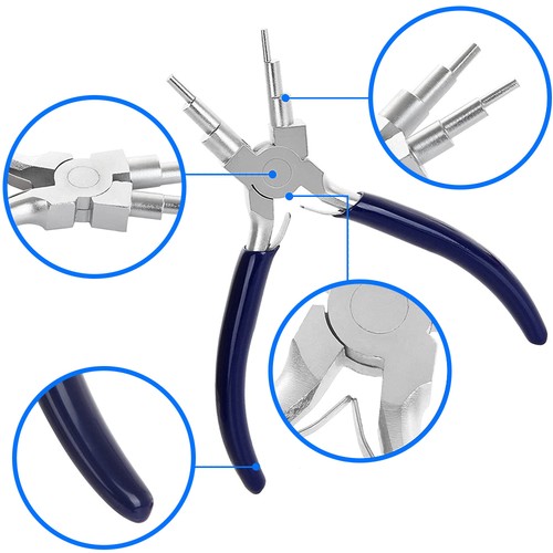 Alicates para doblar alambre para hacer joyas 2-9 mm 6 tamaños bucles anillos para saltar - Imagen 5 de 6
