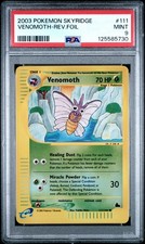 PSA 9 Venomoth 111/144 Reverse Foil Skyridge E Series 2003 Pokemon Card MINT