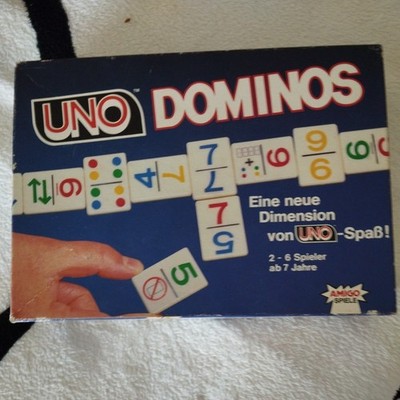 UNO Dominos Spiel - Eine neue Dimension v. UNO-Spaß Amigo Spiele 1986
