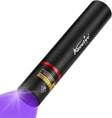 Alonefire UV Taschenlampe 5W 365nm USB Aufladbar Schwarzlicht Mini Det