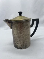 Vintage Melior 2 Cup Solid Metal Small French Press Coffee Maker England