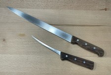 Lot Vtg R. H. Forschner Co. Victorinox Slicing Carving Knife 12” & Fillet Knife Lot Vtg R. H. Forschner Co. Victorinox Slicing Carving Knife 12” & Fillet Knife - Image 1