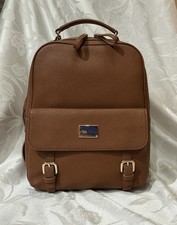 Zaino in vera pelle laptop RENWICK RFID blocco tasca business viaggio marrone