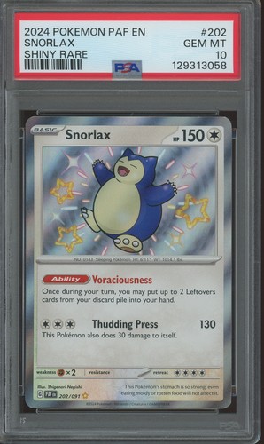 Snorlax graded PSA 10 for sale on eBay