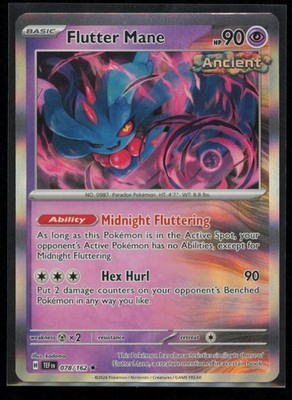 Flutter Mane 078/162 Pokemon Temporal Forces Rare Near Mint Holo Card NM