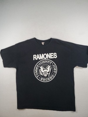 Ramones Shirt Mens 2XL Tommy Johnny Joey Debbie Band Short Sleeve Black