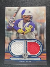 2024 Topps Tribute - Dual Relics Ronald Acuña Jr. #DR-RA Blue /150 (MEM)