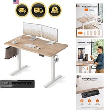 Standing Desk Electric Height Adjustable Sit Stand 48x24 Inches Modern Office