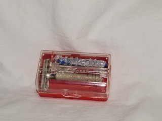 Vintage Gillette 1940’s Style Super Speed Safety Razor with blade holder & case