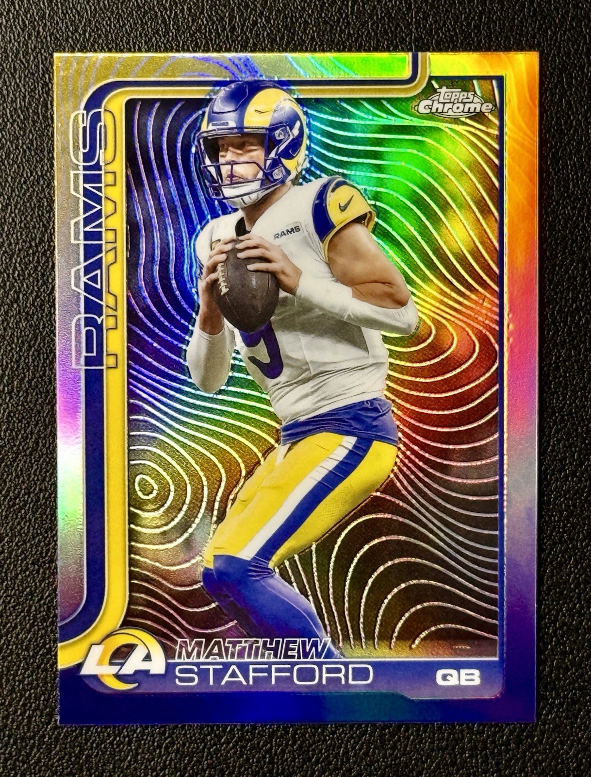 🔥2025 TOPPS CHROME FOOTBALL MATHEW STAFFORD ETCH VARIATION SSP PATRIOTS MVP🔥