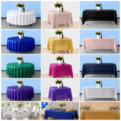 Party Tischdecke Pailletten Rund Rechteckig Quadratisch Hochzeit Glitzer Tischdecke Deko
