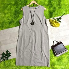 UNIQLO Sleeveless Dress Beige Casual Formal Spring Autumn Winter Used