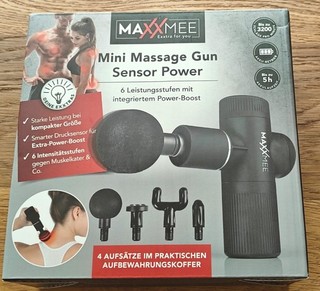 Maxxmee Mini Massage Gerät mit Power Boost 6 Leistungsstufen