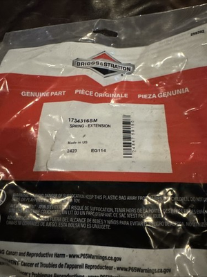 #ad #ad SML Genuine OEM 1734316sm Briggs and Stratton Extension Spring $12.99