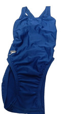 Speedo Girls Youth One Piece Swim Suit Size 26 Swimsuit Blue Lycra