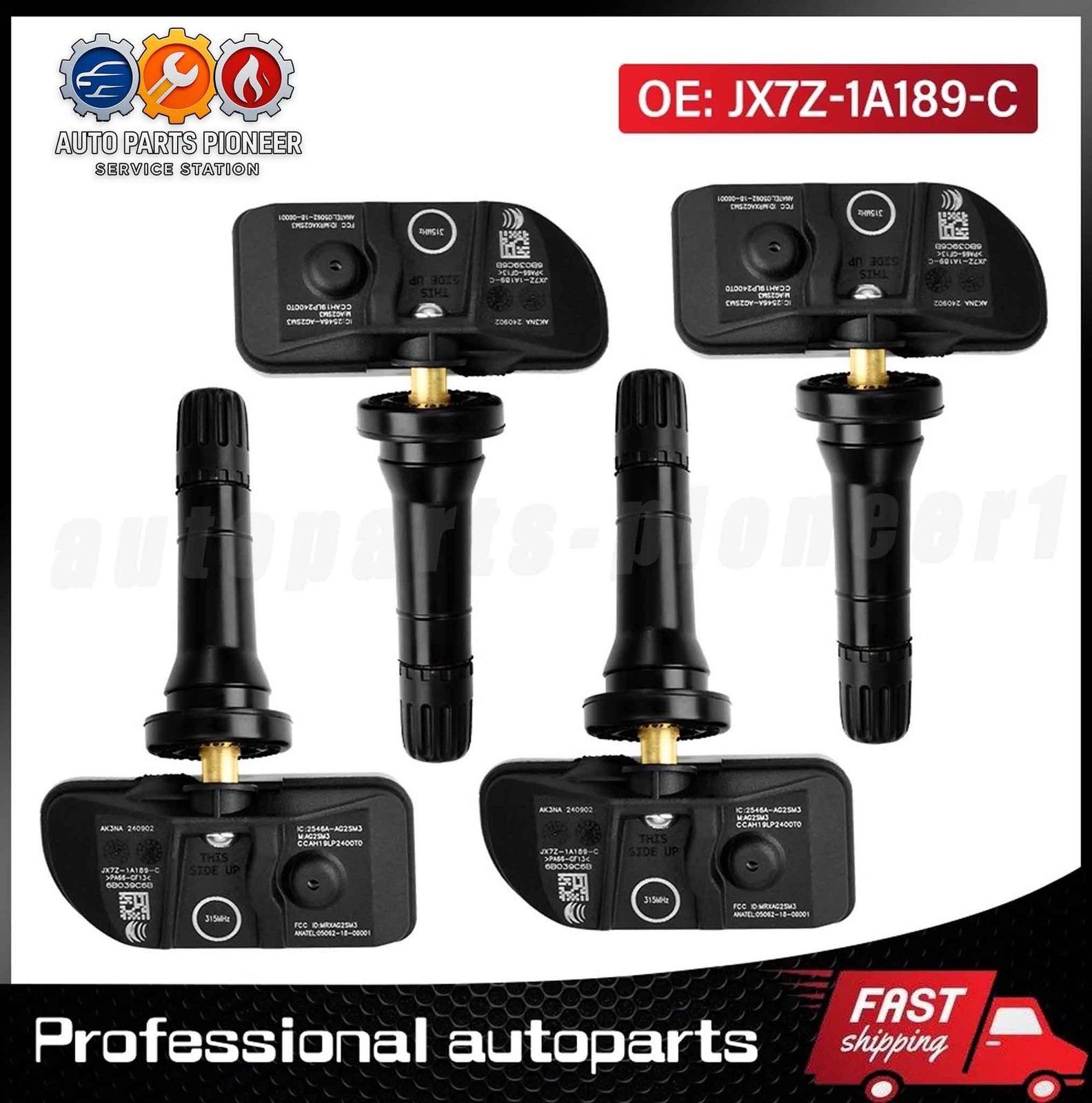 ✅Set of 4 TPMS 315MHz Tire Pressure Sensor JX7Z1A189C for SUV 2020-2021✅