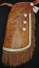 Custom Made Leather Chinks/Hair On Cowhide/New Chaps/Made In USA