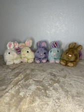 Puffkins Bunny Lot x5 Bumper Buddy Sunshine Lucky Tibbs Pastel Stuffed 6  