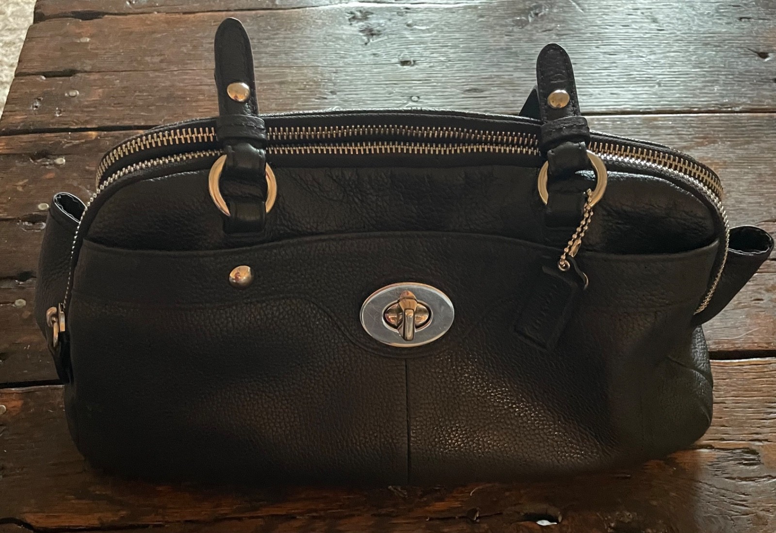 Gorgeous Coach Pen LTH Business Bag Black Leather Purse Tote  Shoulder Pebbled