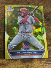 WILLIAM BERGOLLA 2023 Bowman Draft #BDC-84 Yellow Sapphire Refractor /75