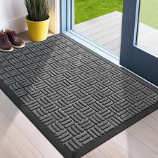 Mibao Front Door Mat, Heavy Duty Durable Welcome Mat for Outdoor Indoor, Dirt Tr