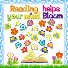 Spring Flowers Bulletin Board Decorations Set,Spring Classroom Decor Colorful Fl