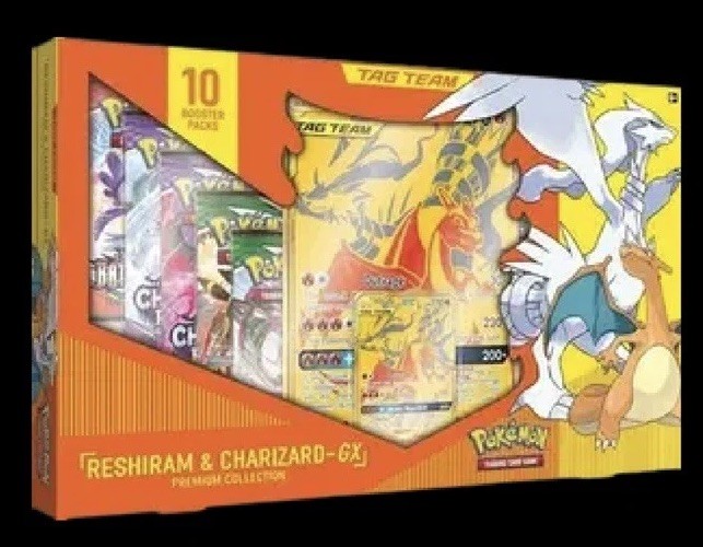 Pokémon TCG Reshiram & Charizard-GX Premium Collection Tag Team Box SEALED!