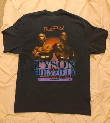 Vintage 1996 Mike Tyson vs Evander Holyfield Boxing T-Shirt MGM Grand XL