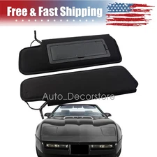For 1984-1996 Chevy Corvette C4 Sunvisor Pair New W/Vanity Mirror & LED Light