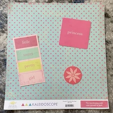 Scrapbook Paper - My Mind’s Eye - Princess - Girl - Pink - Pretty Little Girl