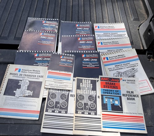 Vtg Lot  American Motors AMC Jeep Assembly Disassembly Reassembly Manuals Charts