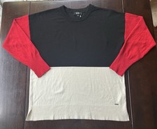 DKNY Sweater Womens Multicolor Casual Color Block Pullover Long Sleeve, Size M