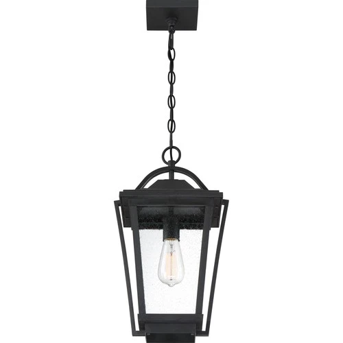 Darius 1-Light Outdoor Hanging Lantern in Earth Black - Picture 4 of 7