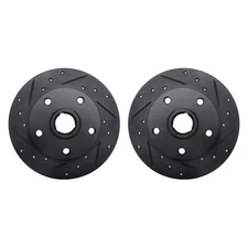 For Audi A4 96-08 R1 Concepts WHPN1-73046 Drilled & Slotted Rear Brake Rotor Set