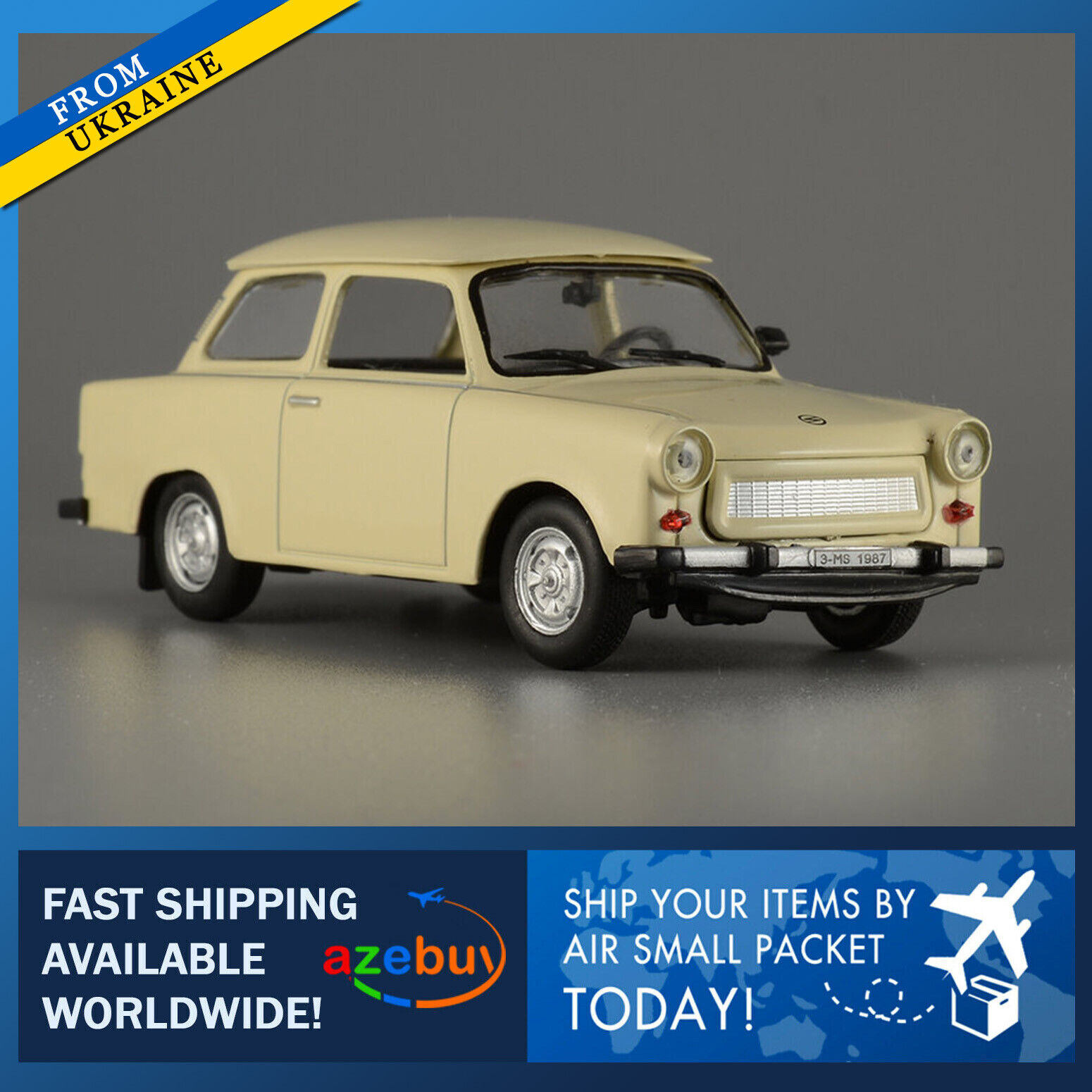 Trabant 601 Beige East Germany Small Car USSR 1964 Year 1/43 Scale