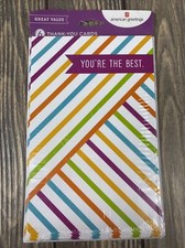 American Greetings 6 Thank You Cards Multicolor Stripe You  re The Best Cards
