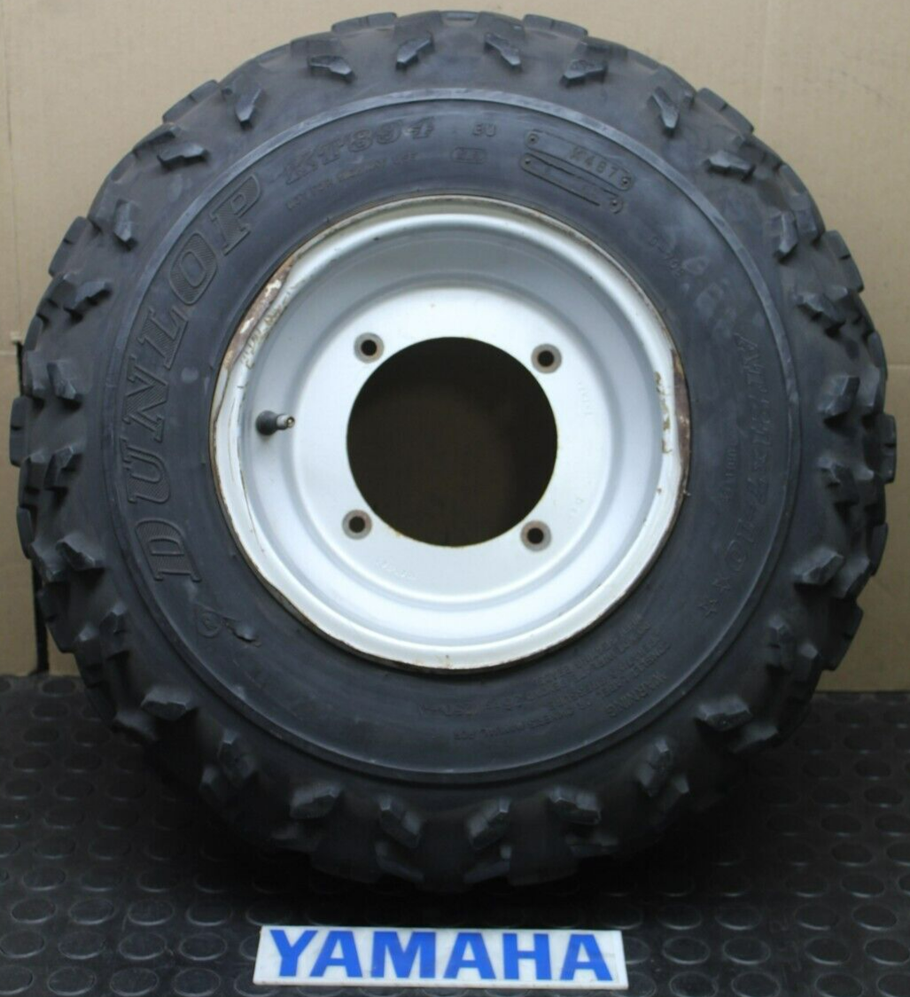 Genuine Yamaha 4/156 Single Front Steel Rim With Dunlop KT894 Tire