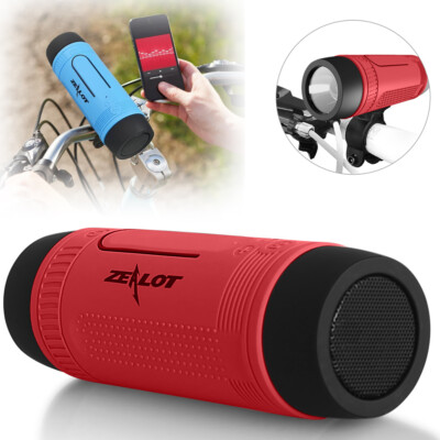 Portable Bluetooth Speaker Flashlight Outdoor Music Player Card Slot