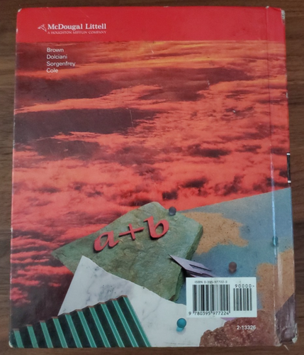 Algebra: Structure and Method, Book 1 Hardcover By Richard G Brown ACCEPTABLE - Picture 2 of 3