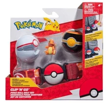 Pokémon Clip ‘N’ Go Belt Set With 2” Charmander Battle Figure+ Luxury Pokeball