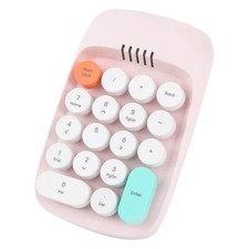 Wireless Retro Typewriter Numeric - Keypad – 18-Key 2.4GHz Numpad​ - Pink