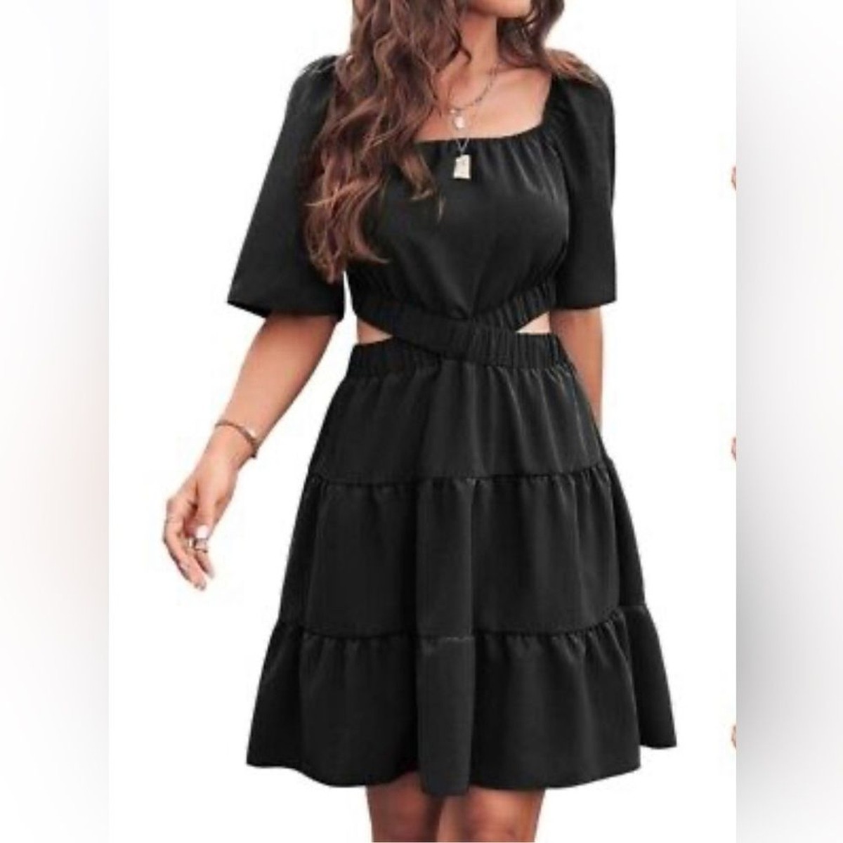 Square Neck Tie Front Dress Amazon Amazon Black Square Neck