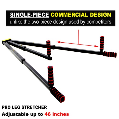 Pro 3 Bar Beinstretcher 46 Zoll Stahl Maschine Oberschenkelstretcher Gerät - Bild 5 von 5