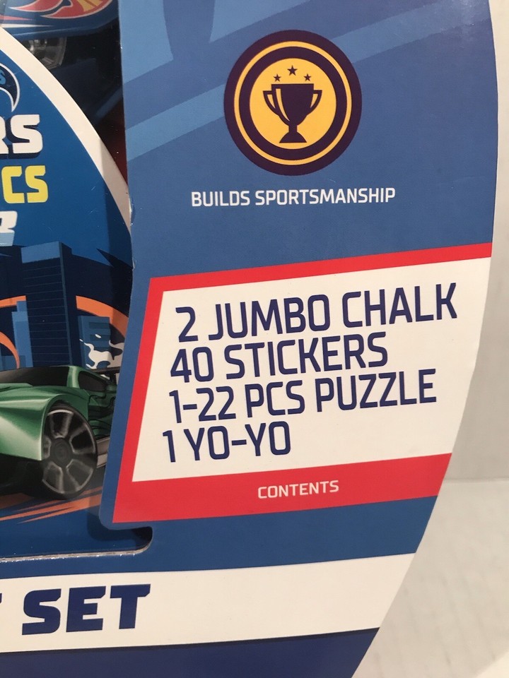 Hot Wheels Gift Set YoYo Jumbo Chalk 22 Pc. Puzzle & 40 Stickers 2023 New eBay