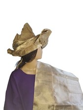 AUTO GELE  IPELE READY TO WEAR. 2 PIECE KHAKI/CREME COLOR.