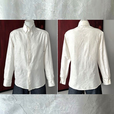 GIANNI VERSACE white floral & heart print cotton shirt from S/S 1998