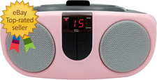 PROSCAN SRCD243 Portable CD Player with AM/FM Radio, Boombox Pink