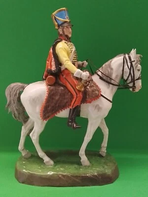 Porzellan figur Husar mit Pferd und Trompete 36cm - Bild 1 von 4