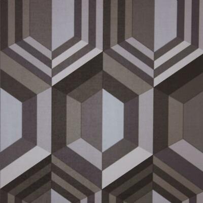 Kinetische 3D Geometrische Anthrazit Tapete Paste the Wall Vinyl Retro Modern