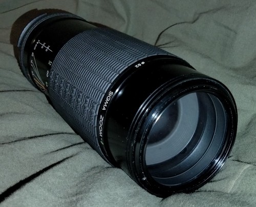 Sigma 75-250mm F4 F5 MC Lens Nikon Mount Built In Hood w/ Case Caps Japan Manual - Picture 5 of 18